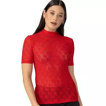 Женский кружевной топ с короткими рукавами Modern Supply от Sanctuary Modern Supply by Sanctuary, красный