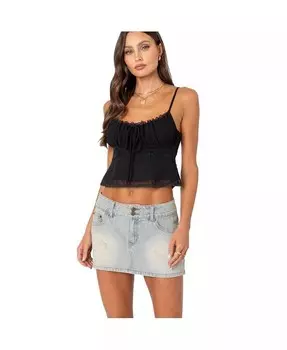 Женский кружевной топ Wendy с завязками на спине Edikted, черный