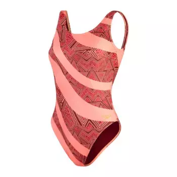 Женский купальник Allover Deep U-Back Speedo, красный