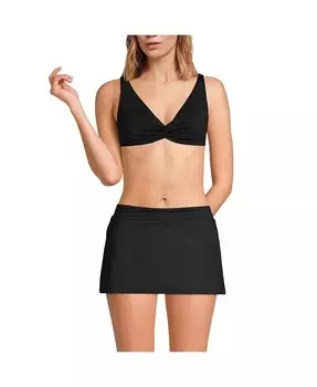 Женский купальник бикини на косточках, устойчивый к хлору, с закручивающейся передней частью и чашкой DD-Cup Lands' End, черный