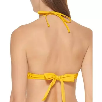 Женский купальник-бикини с лямкой на шее DKNY, желтый