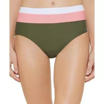 Женский купальник-бикини с высокой талией, раздельные плавки DKNY, цвет moss green