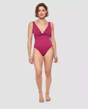 Женский купальник больших размеров с эффектом утяжки без косточек Gisela, пурпурный