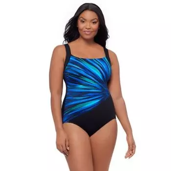 Женский купальник-бюстье с квадратным вырезом Great Lengths, цвет colorful burst blue