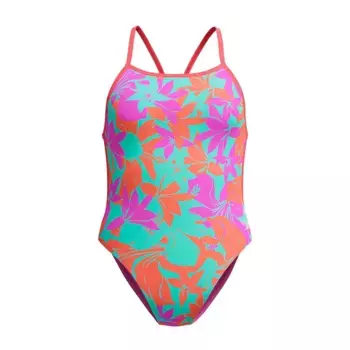 Женский купальник для плавания Allover Digital V-Back Speedo, оранжевый