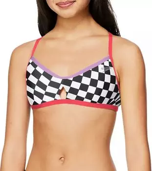 Женский купальник для плавания Speedo с завязкой на спине и принтом, черный