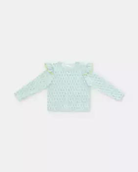 Женский купальник футболка с рюшами и зеленым принтом Martn Aranda, зеленый