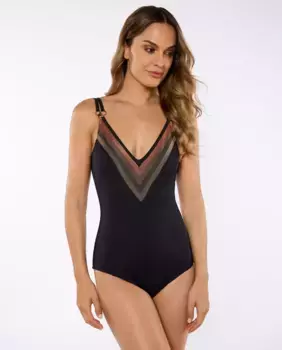 Женский купальник MALENA Control plus foam с чашкой C и регулируемыми бретелями Red Point, коричневый