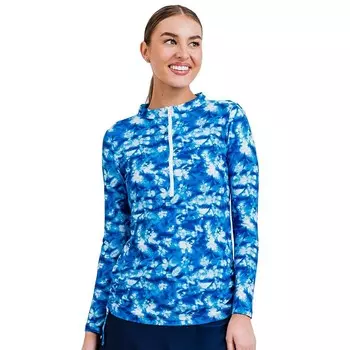 Женский купальник Nora с молнией до половины Calypsa LLC, цвет Blue Tie Dye