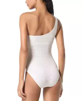 Женский купальник One-Shoulder с кружевной отделкой Michael Kors, белый