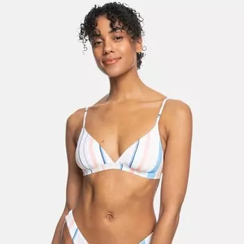 Женский купальник пляжная классика фиксированный треугольник Roxy, белый