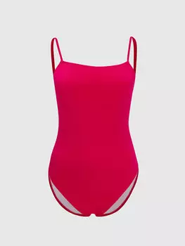 Женский купальник с батиковыми бретелями и U-образным вырезом LCW DREAM, неон фуксия