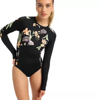 Женский купальник с длинным рукавом Fashion Roxy, чёрный