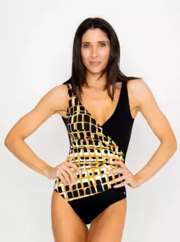 Женский купальник с перекрещивающимся вырезом Venus, черный