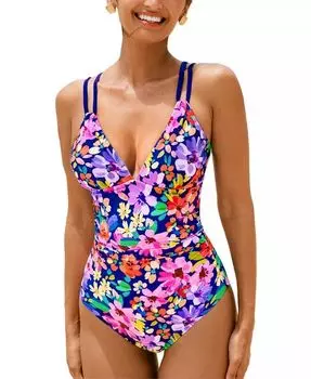 Женский купальник с утягивающим эффектом Ditsy & Petals CUPSHE, розовый