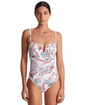 Женский купальник слитный с принтом Lauren Ralph Lauren, мультиколор
