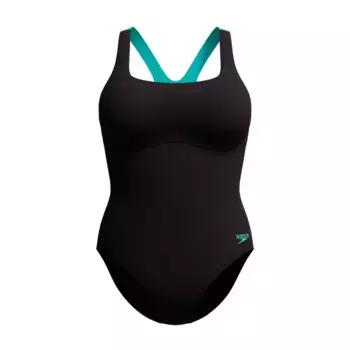 Женский купальник Speedo Flex Band со встроенным бюстгальтером для плавания, черный