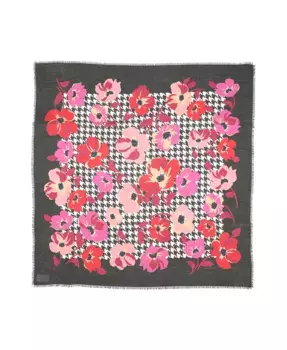 Женский квадратный шарф из модала Houndstooth Poppies kate spade new york, мультиколор