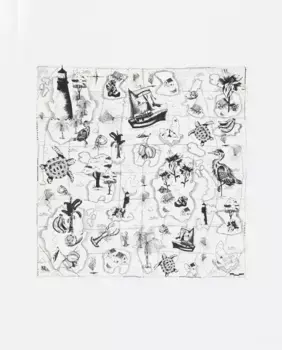 Женский квадратный шарф с принтом Bimba y Lola, белый