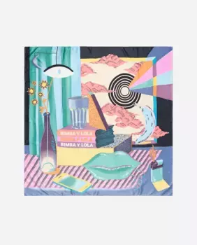 Женский квадратный шарф с принтом Bimba y Lola, цвет Verde Agua