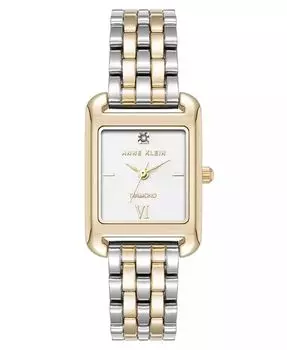 Женский кварцевый браслет из двухцветного сплава со звеньями, 23 мм Anne Klein, золото