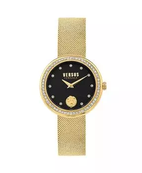 Женский кварцевый браслет Lea для двух рук, золотистый, из нержавеющей стали, 35 мм Versus Versace, золото