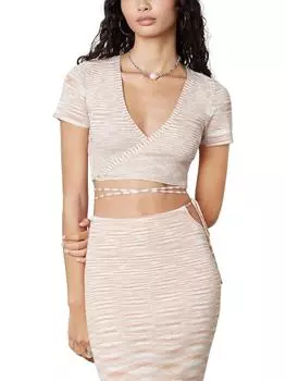 Женский льняной кардиган с завязкой спереди NIA, цвет latte