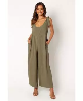 Женский льняной комбинезон Ayla Petal and Pup, зеленый