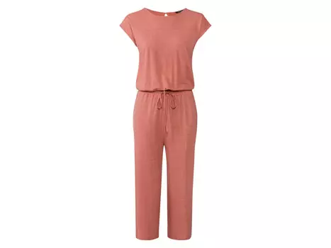 Женский льняной комбинезон esmara, длина 3/4, с разрезом, коралл