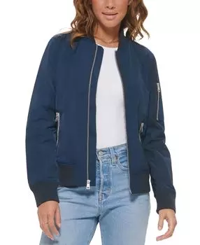 Женский легкий бомбер на молнии Levi's, темно-синий