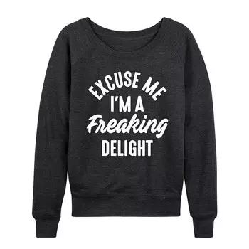 Женский легкий свитшот из френч терри A Freaking Delight Licensed Character, цвет Heather Charcoal