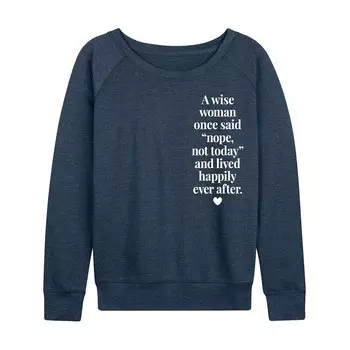 Женский легкий свитшот из френч-терри A Wise Woman Once Said Licensed Character, цвет Heather Indigo