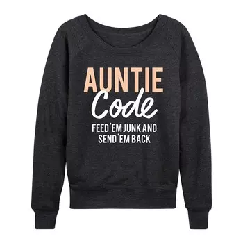 Женский легкий свитшот из френч терри Auntie Code Licensed Character, цвет Heather Charcoal