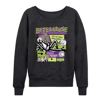 Женский легкий свитшот из френч терри Beetlejuice 2 Betelgeuse Licensed Character, цвет Heather Charcoal