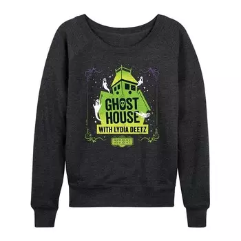Женский легкий свитшот из френч-терри Beetlejuice 2 Ghost House с Лидией Licensed Character, цвет Heather Charcoal