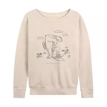 Женский легкий свитшот из френч терри Disney's Winnie the Pooh Eeyore, цвет Beige Khaki