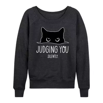 Женский легкий свитшот из френч-терри для судей Silently Licensed Character, цвет Heather Charcoal