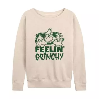 Женский легкий свитшот из френч терри Dr. Seuss Feelin' Grinchy Licensed Character, бежевый