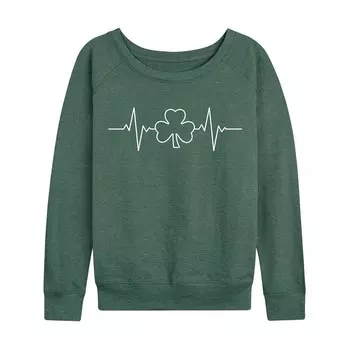Женский легкий свитшот из френч терри EKG Clover Licensed Character, цвет Heather Green