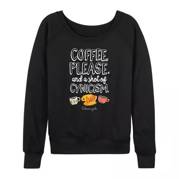 Женский легкий свитшот из френч-терри Gilmore Girls Coffee & Cynicism Licensed Character, черный