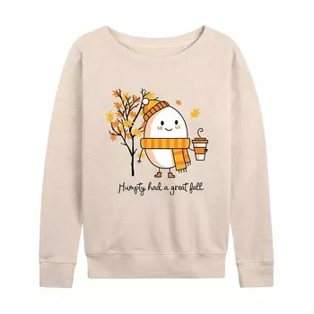 Женский легкий свитшот из френч терри Humpty Had A Great Fall Licensed Character, бежевый