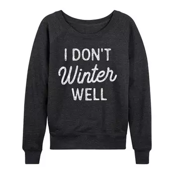 Женский легкий свитшот из френч терри I Don't Winter Well Licensed Character, цвет Heather Charcoal
