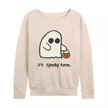 Женский легкий свитшот из френч-терри «It's Spooky Time» на Хэллоуин Licensed Character, бежевый