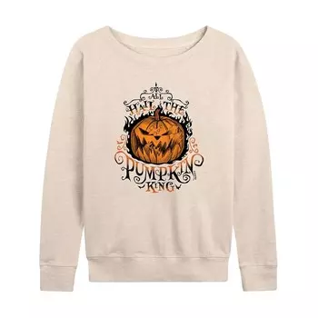 Женский легкий свитшот из френч терри «Кошмар перед Рождеством» Disney's All Hail The Pumpkin King, бежевый