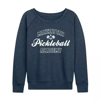 Женский легкий свитшот из френч-терри Manhattan Pickleball Academy Licensed Character, цвет Heather Blue
