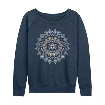 Женский легкий свитшот из френч терри Pastel Mandala Licensed Character, цвет Heather Indigo
