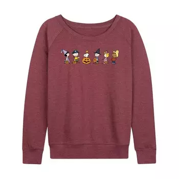 Женский легкий свитшот из френч терри Peanuts Group Trick Or Treat Licensed Character, цвет Heather Dark Red
