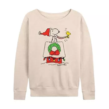 Женский легкий свитшот из френч терри Peanuts Snoopy Snow Licensed Character, бежевый