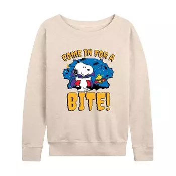 Женский легкий свитшот из френч терри Peanuts Snoopy Vampire Licensed Character, бежевый