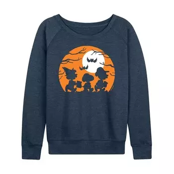 Женский легкий свитшот из френч терри Peanuts Trick Or Treat Licensed Character, цвет Heather Blue